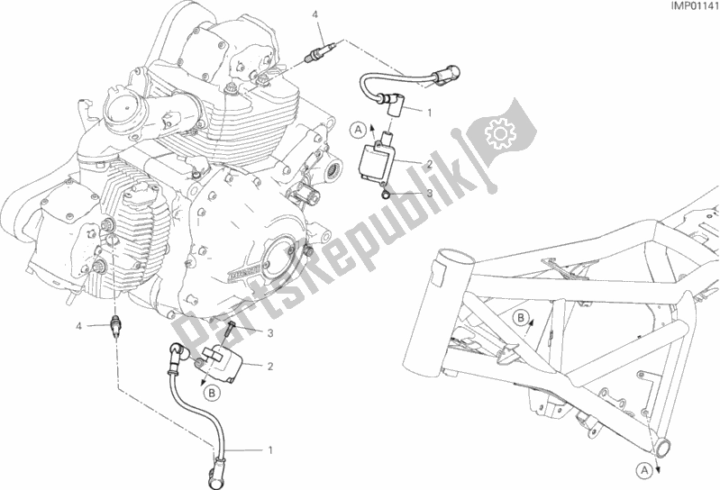 Toutes les pièces pour le Faisceau De Câbles (bobine) du Ducati Scrambler Desert Sled Thailand 803 2020